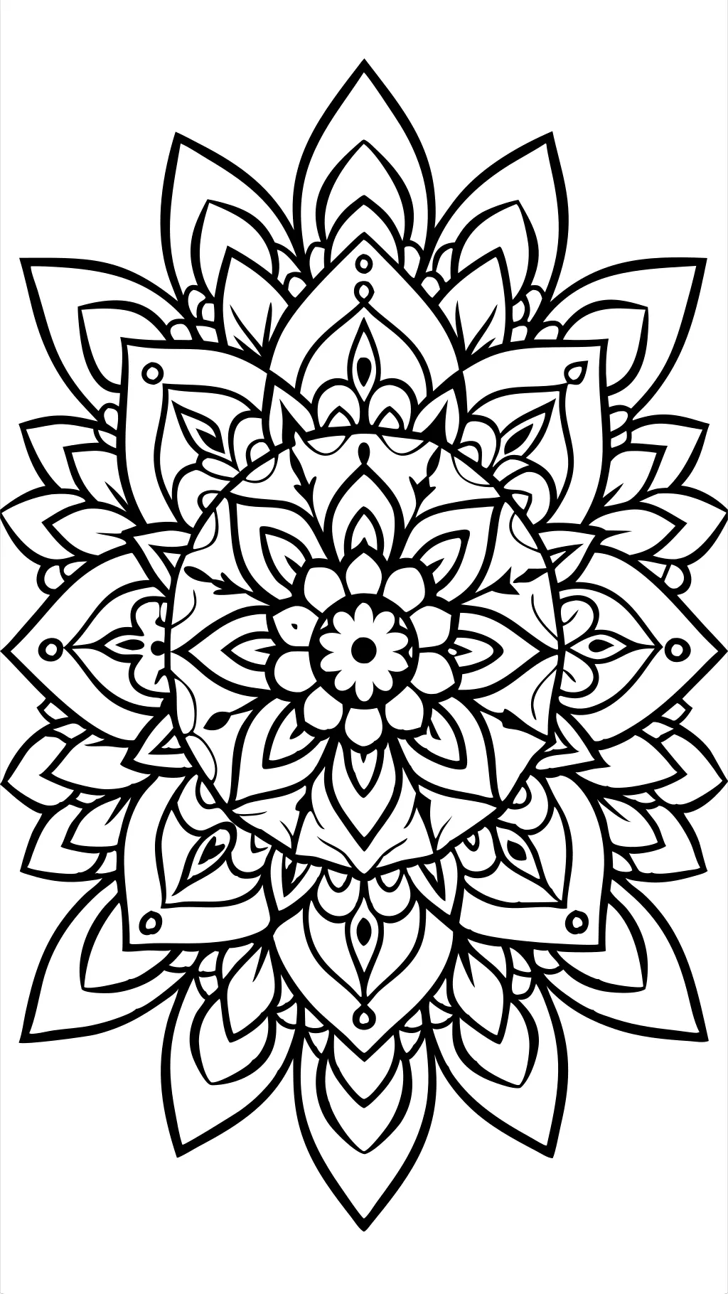 mandala coloring book page